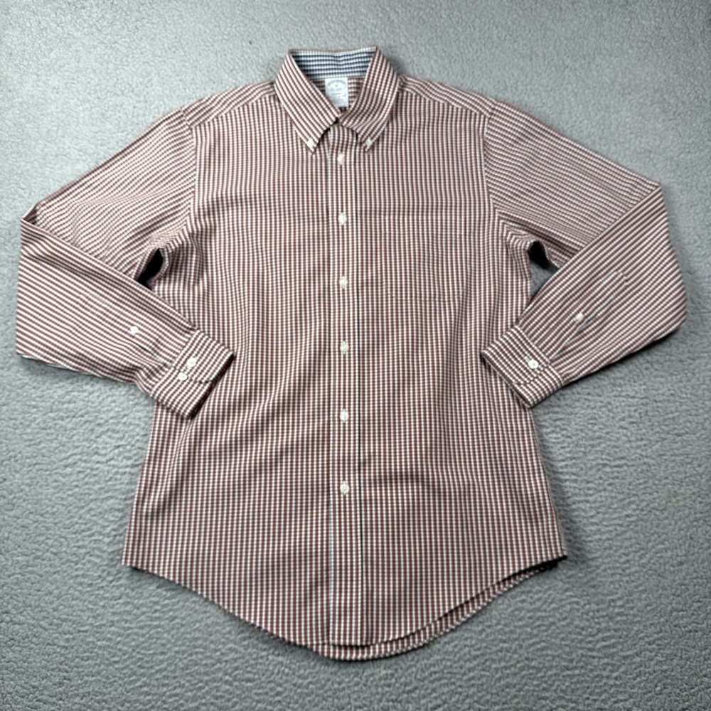 Brooks Brothers Shirt Mens M The Original Polo Button Up Long Sleeve Non Iron